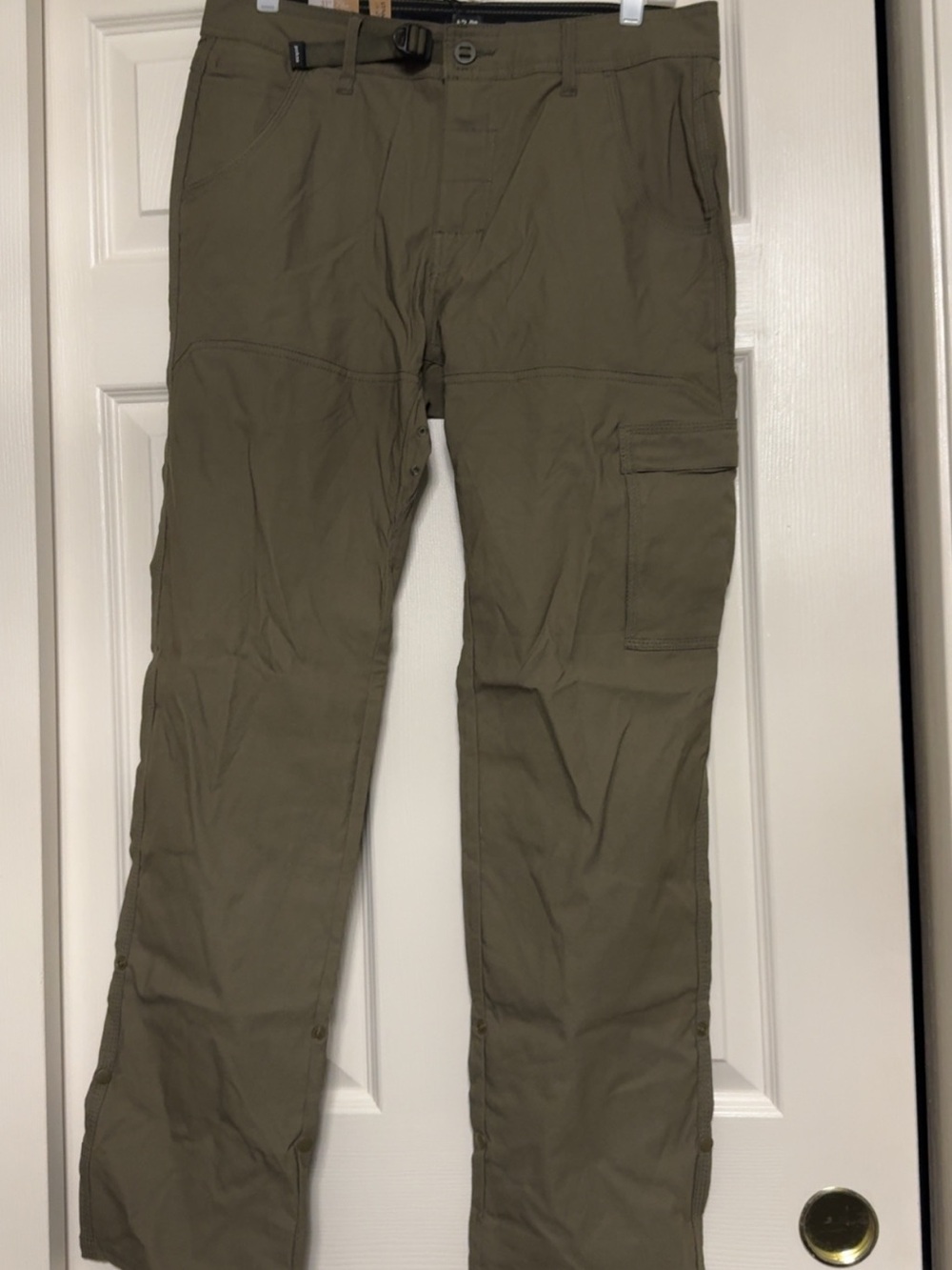prAna Men’s Cargo Hiking Pants 31x32 Olive Green NWT